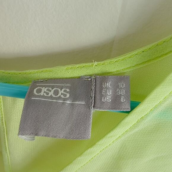 ASOS Green Asymmetrical Ruffled Sundress - Picture 3 of 3